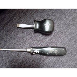 2 Vintage Snap On Tools Long Flat Blade SSD Hard Screwdriver SSD2